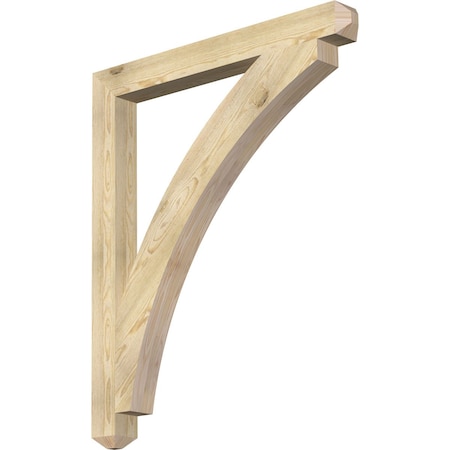 Ekena Millwork Thorton Craftsman Rough Sawn Bracket, Douglas Fir, 4"W x 40"D x 48"H BKT04X40X48THR04RDF